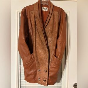 Talk of the Walk Vintage Brown Leather Jacket